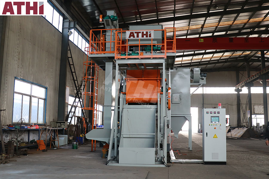 15GN AuomaticTumble belt shot blasting cleaning machine with With Manual Door/Pneumatic door